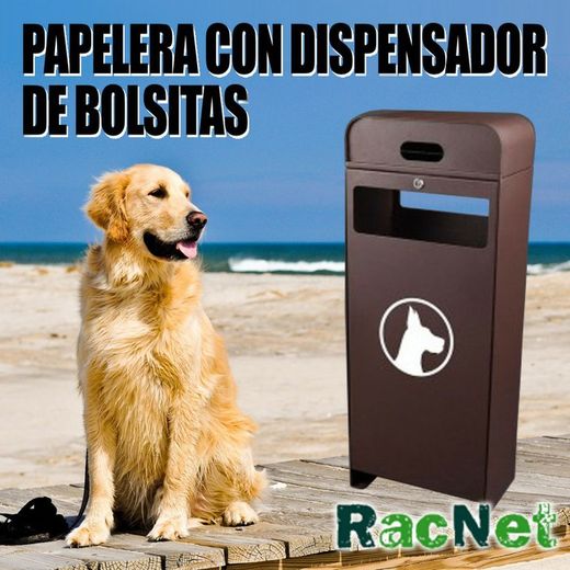 Papelera con Dispensador de Bolsitas para perros