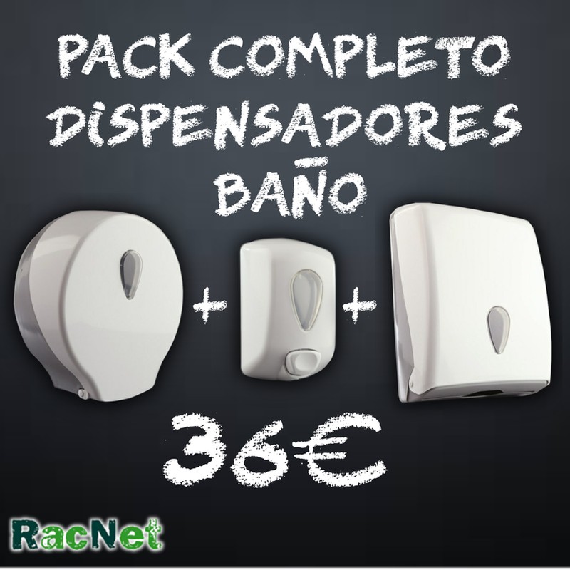 Pack 3 dispensadores baño completo