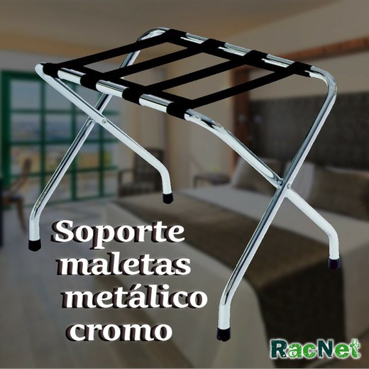 Soporte maletas metálico cromo