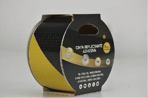 C. Adh reflectante 5cm x5m negro/amarillo