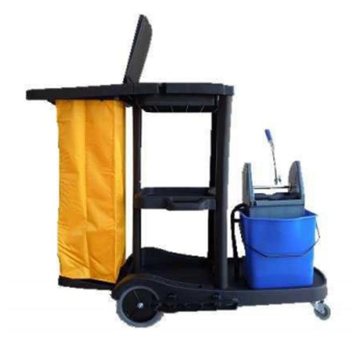 Carro limpieza negro 1 cubo 25litros