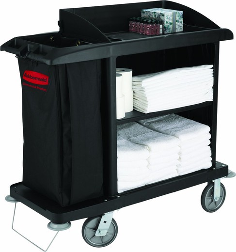 Carro rubbermaid de limpieza para hotel