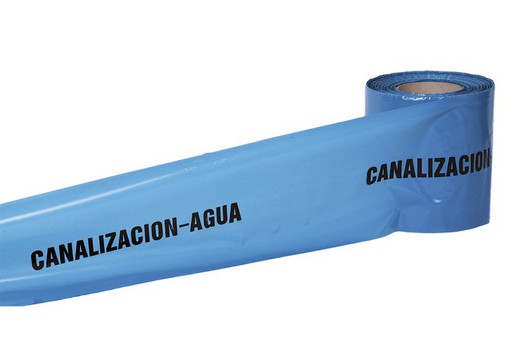 Cinta balizamiento "canalización agua"