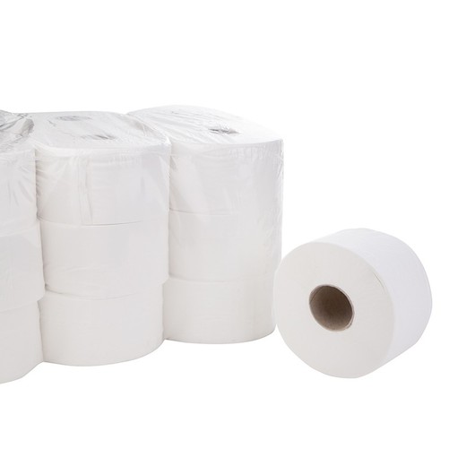 Pack 18 rollos de papel higiénico industrial 150mts 2/c