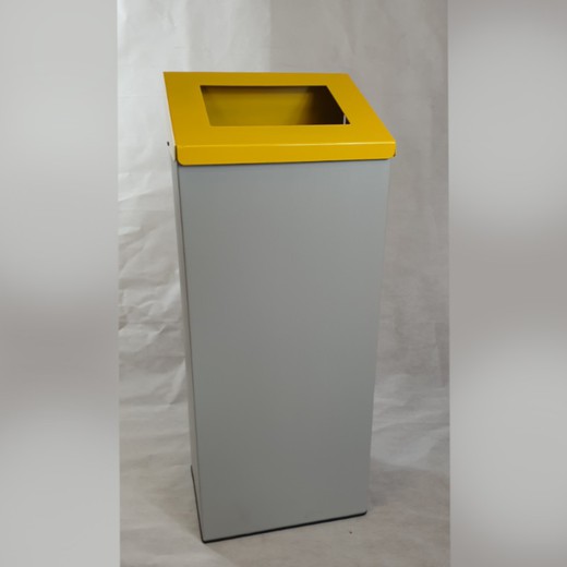 Papelera selectiva 70l con tapa inclinada