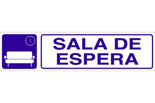 Señal informativa pictorama y texto - sala de espera