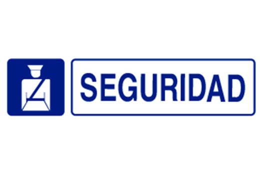 Señal informativa pictorama y texto - seguridad