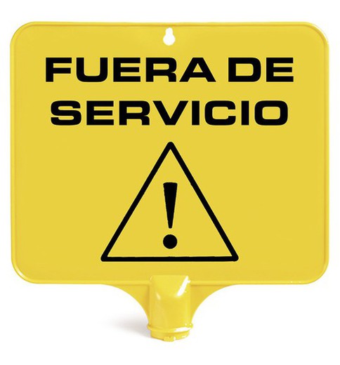 Señal rectangular fuera de servicio