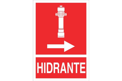 Señalización seguridad pictorama y texto - hidrante derecha