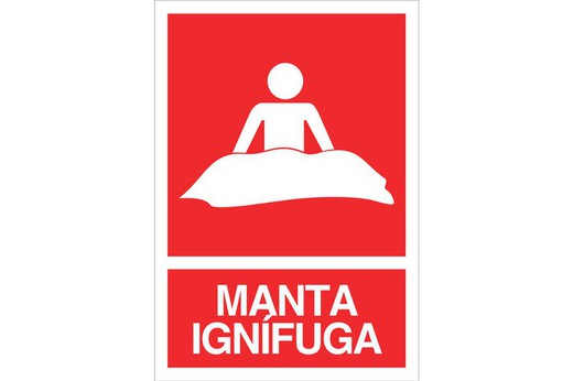 Señalización seguridad pictorama y texto - manta ignifuga