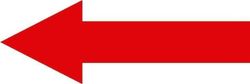 Adhesivo pack 10 unidades flecha roja 30x10 cm cv20530