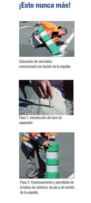 Baliza cilindrica flexible h-75