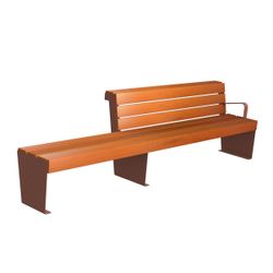 Banco 8 listones madera tropical