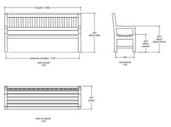 Banco Madera para jardín Modelo alpino