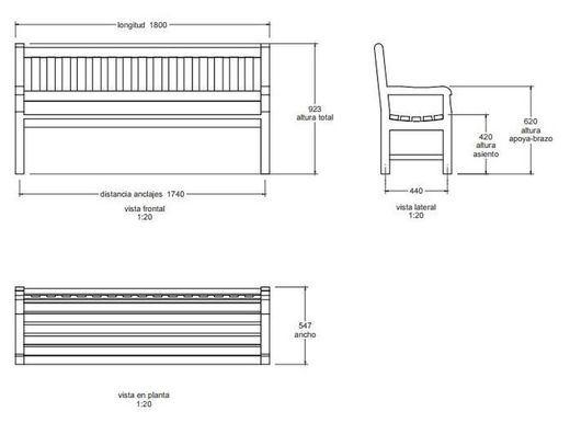 Banco Madera para jardín Modelo alpino