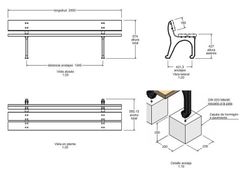 Banco para parque listones de madera