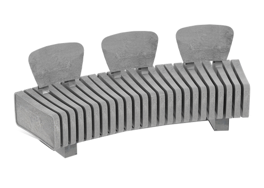 Banco con tres respaldos recto o curvo