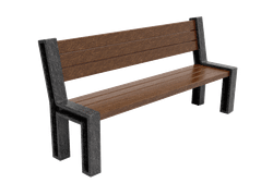 Banco fabricado con plástico reciclado