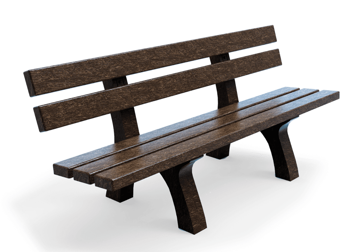 Banco fabricado con plástico reciclado