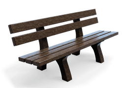 Banco fabricado con plástico reciclado