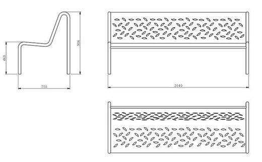 Banco para exterior Galvanizado