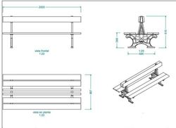 Banco exterior Urbano doble