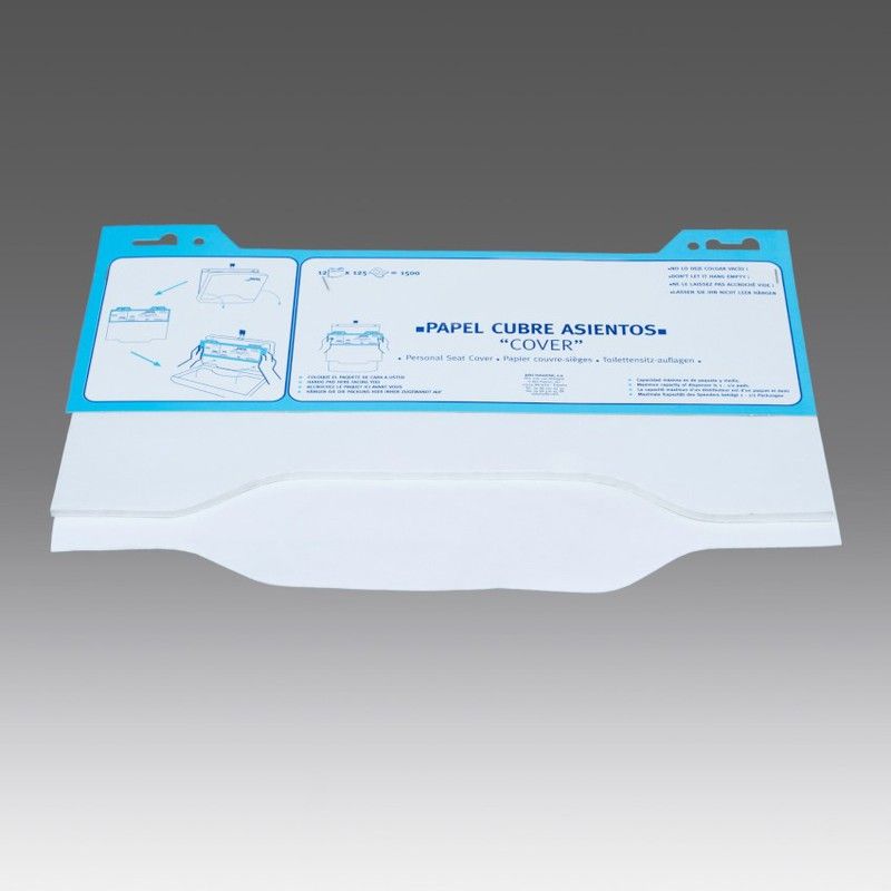 Caja de papel cubre asiento wc cover