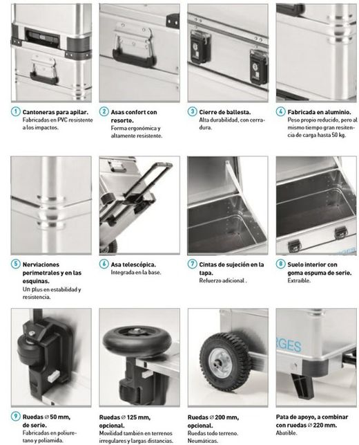 Caja maleta zarges con ruedas k 424 xc
