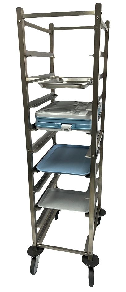 Carro para bandejas en acero Inoxidable 10 niveles