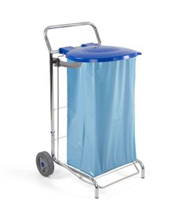 Carro con soporte de bolsa redondo con tapa