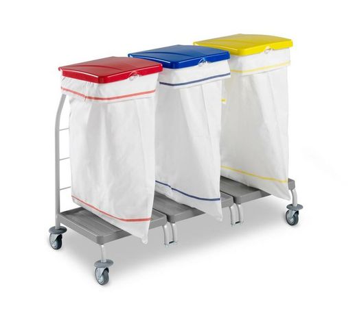 Carro para recogida de ropa dust con tapa 70l
