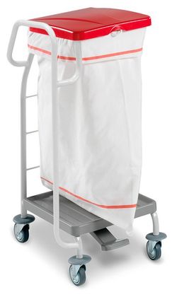Carro para recogida de ropa dust con tapa 70l
