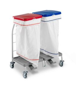Carro para recogida de ropa dust con tapa 70l