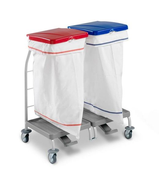 Carro para recogida de ropa dust con tapa 70l