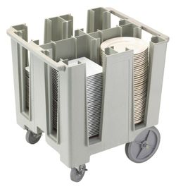 Carro porta platos redondos y cuadrados - capacidad  225 a 300 platos.