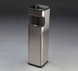 Cenicero papelera cuadrada inoxidable