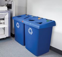 Centro de reciclaje rubbermaid glutton