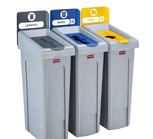 Centro de reciclaje slim jim rubbermaid