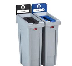 Centro de reciclaje slim jim rubbermaid