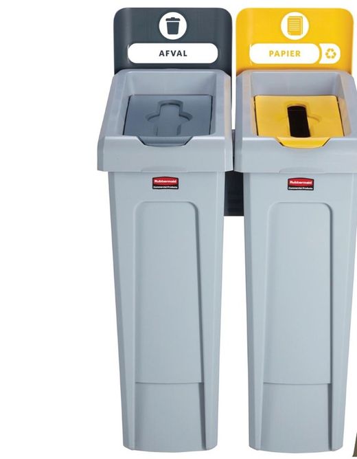 Centro de reciclaje slim jim rubbermaid