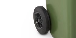 Contenedor 60lts con tapa abatible y 4 ruedas de 200mm