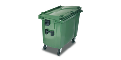 Contenedor 660lts  con Tapa Abatible y Ruedas de 200mm