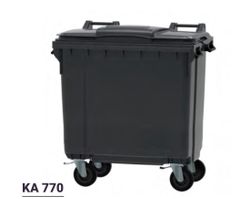 Contenedor 770lts con tapa Basculante Ruedas de 200mm