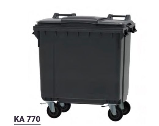 Contenedor 770lts con tapa Basculante Ruedas de 200mm