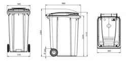 Contenedor basura 360 lts