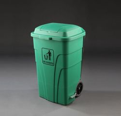 Contenedor con pedal y tapa auxiliar de 120l