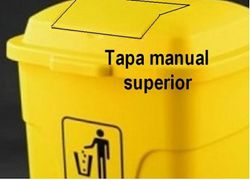 Contenedor con pedal y tapa auxiliar de 120l