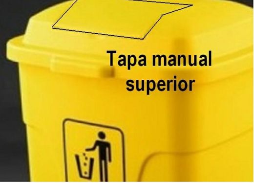 Contenedor con pedal y tapa auxiliar de 120l