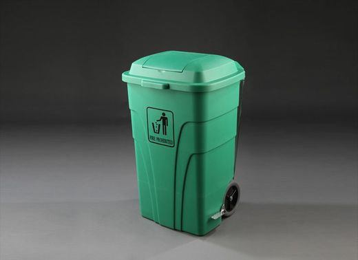 Contenedor con pedal y tapa auxiliar de 120l
