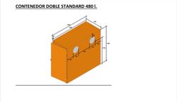 Contenedor de aceite domestico doble de 480lts